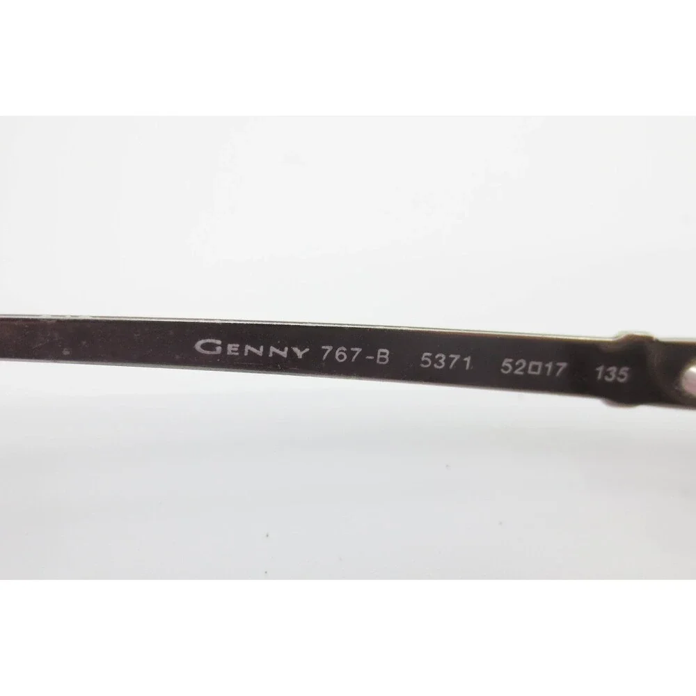 Genny 767-B 5371 Silver Rectangular Eyeglass Frames Made in Italy 52-17-135
